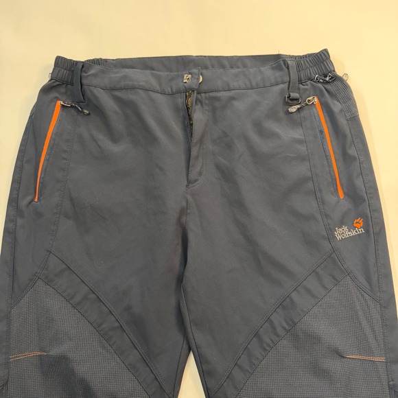 Jack Wolfskin Mens Hiking Pants Waterproof Breathable Zip Pockets Black 4XL - Picture 2 of 8